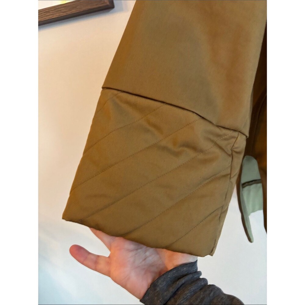 Ganni double twill women oversized utility chore cropped Jacket trench coat 38 M - Picture 9 of 16